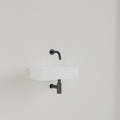 Fontein Gliss Design Nano 36x18x9 cm Zonder Kraangat Links Hooglans Wit