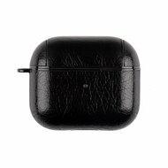 AirPods 3 hoesje - Leder - Leather series - Zwart