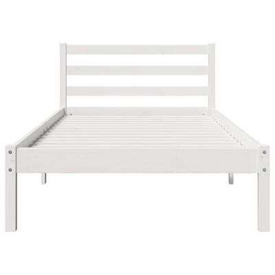 Bedframe Wit 208.6 x 157.6 x 69.4 cm Massief grenenhout