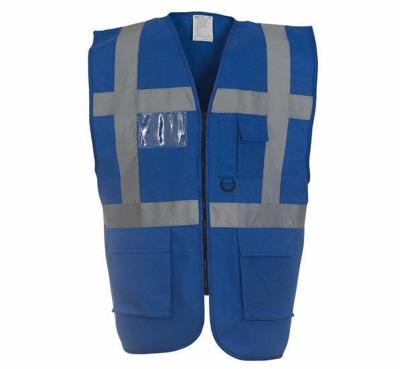 Veiligheidshesje met rits blauw - M