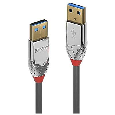 LINDY 36625 0,5 m USB 3.0 type A kabel, Cromo Line