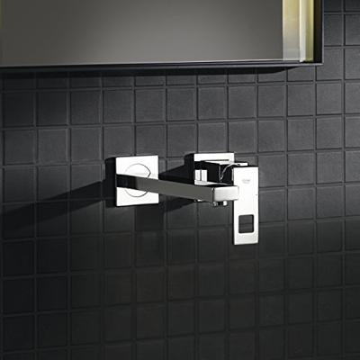Grohe Eurocube afdekset voor 2-gats wandkraan 17 cm Chroom Grohe Eurocube afdekset voor 2-gats wandkraan 17 cm Chroom