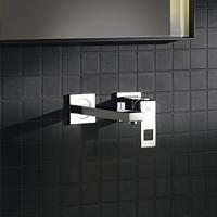 Grohe Eurocube afdekset voor 2-gats wandkraan 17 cm Chroom - thumbnail