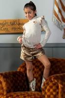 B.Nosy winter nep leren short meisjes - goud - Pam - thumbnail