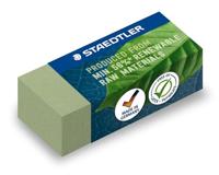 Staedtler gum Eco, olijfgroen, ft 43 x 19 x 13 mm, blister van 2 stuks - thumbnail