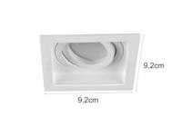 Trio Richtbare inbouwspotKenai GU10 vierkant wit - 651600131 - thumbnail