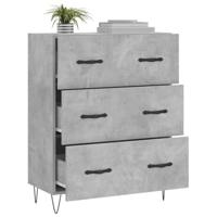 Dressoir 69,5x34x90 cm bewerkt hout betongrijs - thumbnail