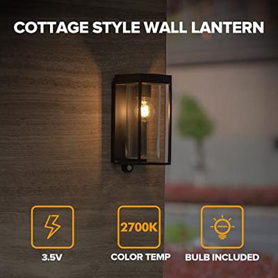Buitenlamp &apos;Flair&apos; glas metaal vierkant solar