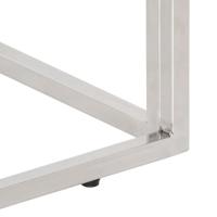 Wandtafel roestvrij staal en massief bielshout zilverkleurig - thumbnail