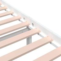 Bedframe massief hout wit 200x200 cm - thumbnail