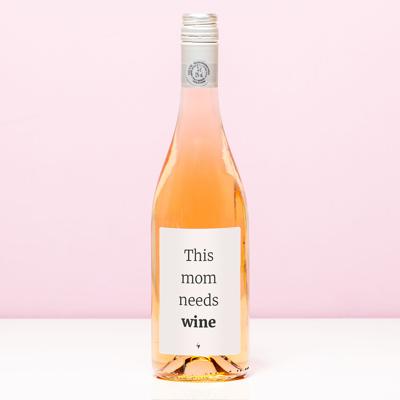 Wijnfles This mom needs wine - Rosé (Blush Rosé)