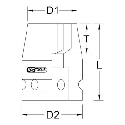 KS Tools 5151515 515.1515 Kracht-dopsleutelinzet 15 mm