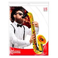 Saxofoon opblaasbaar geel - thumbnail