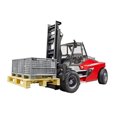 Bruder Linde ht160 heftruck met pallet en 3 boxen - thumbnail