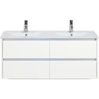 Dante Badmeubelset 120 cm - Wit Hoogglans - Keramische Wastafel Wit Enjoy - thumbnail
