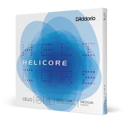 D&apos;Addario H510 1/4M Helicore Cello String Set 1/4 Scale,Medium Tension Helicore cello snarenset