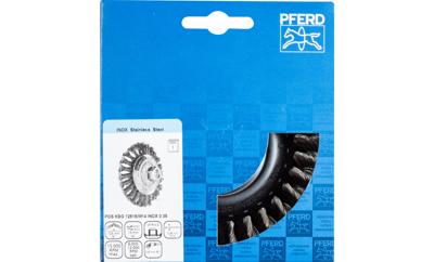 PFERD TOOLS Schijfborstel getordeerd KBG Ø 125 x 15 mm M14 Ø roestvrijstalen draad 0,35 voor haakse slijpers POS KBG 12515/M14 INOX 0,35 43317003 1 stuk(s)