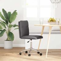 Eetkamerstoel kunstleer grijs - thumbnail