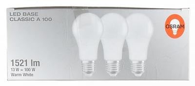 OSRAM HOMELIGHTING 4058075819412 LED-lamp Energielabel F (A - G) E27 Peer 14 W = 100 W Warmwit (Ø x l) 60 mm x 118 mm 3 stuk(s)