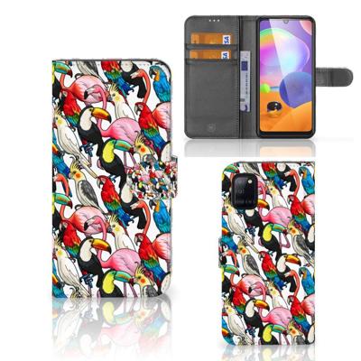 Samsung Galaxy A31 | Telefoonhoesje | Met pasjeshouder | Birds Samsung Galaxy A31 | Telefoonhoesje | Met pasjeshouder | Birds