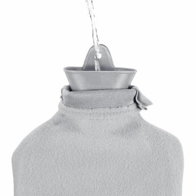 Relaxdays warmwater kruik met hoes grijs 2 l | 6 stuks