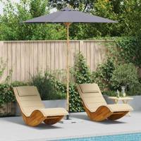 VidaXL Tuinparasol donkergrijs ø 270 x 260 cm bamboe - thumbnail