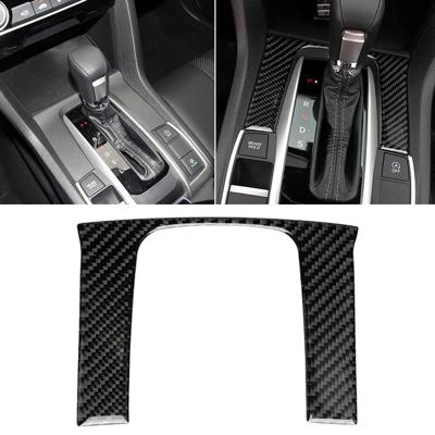 Car Carbon Fiber Gear Position Panel Decorative Sticker for Honda Tenth Generation Civic 2016-2019