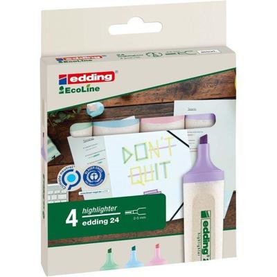 Markeerstift edding 24 eco 2-5mm pastel assorti | 6 stuks