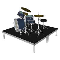 Power Dynamics Deck750 drum riser / drumpodium - 200 x 200 x 40cm - thumbnail