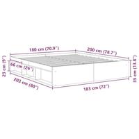 Bedframe zwart 180x200 cm Super King Size - thumbnail