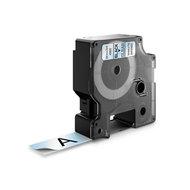 Dymo D1 tape 19 mm, zwart op transparant
