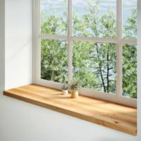 Vensterbanken 2 st 140x40x2 cm massief eikenhout lichtbruin - thumbnail