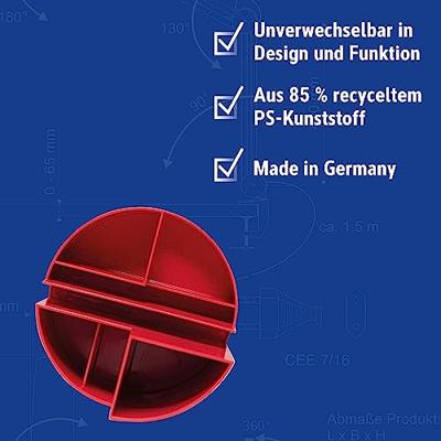 MAUL bureauorganizer pennenbak Roundbox Ø14x12.5cm, 7-vaks, 85% gerecycled kunststof rood