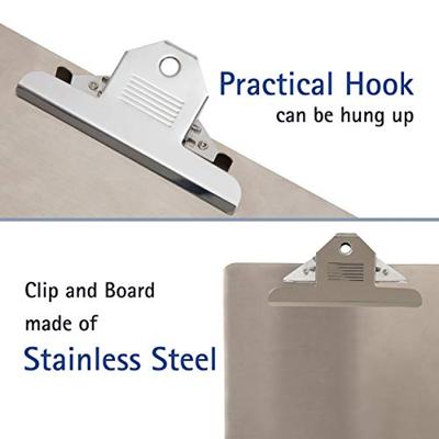 MAUL klemplaat Steel geheel RVS, ook de klem, A4 staand