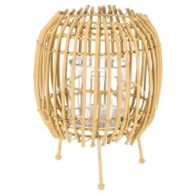 Lantaarn Rattan 20 cm Beige/Zwart Assorti Lantaarn Rattan 20 cm Beige/Zwart Assorti