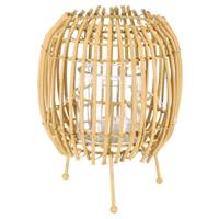 Lantaarn Rattan 20 cm Beige/Zwart Assorti - thumbnail