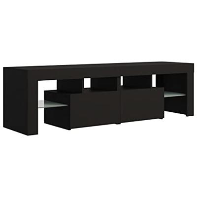 Tv-meubel met LED-verlichting 140x36,5x40 cm zwart