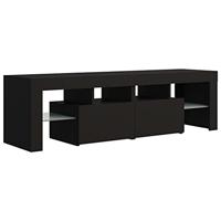 Tv-meubel met LED-verlichting 140x36,5x40 cm zwart - thumbnail