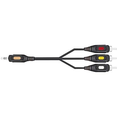 SpeaKa Professional Jackplug / Composite cinch AV Aansluitkabel [1x Jackplug male 3,5 mm - 3x Cinch-stekker] 2 m Zwart