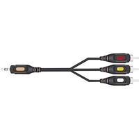 SpeaKa Professional Jackplug / Composite cinch AV Aansluitkabel [1x Jackplug male 3,5 mm - 3x Cinch-stekker] 2.00 m Zwart - thumbnail