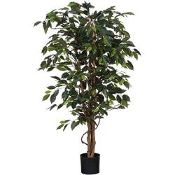 Kunstplant mica ficus groen in pot