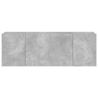 Tv-wandmeubels met LED-verlichting 2 st 60x35x41 cm betongrijs - thumbnail