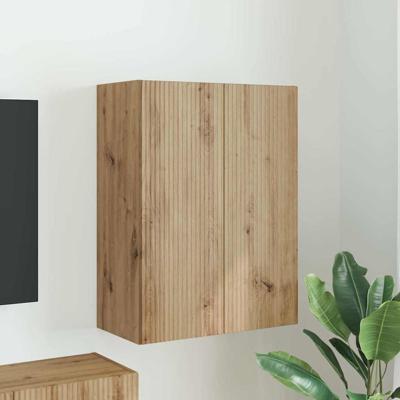 TV-wandkast Wandgemonteerd Wit 59,5 x 31 x 60 cm Bewerkt hout