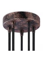 Light depot - plafondkap metaal 5 lichts - roest - Outlet - thumbnail