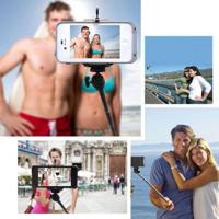Uitschuifbare Handheld Selfie Monopod met bluetooth Remote Shutter + Clip houder Set voor GoPro HERO4 /3+ /3 /2 /1 / SJ4000 / mobiele telefoon - thumbnail