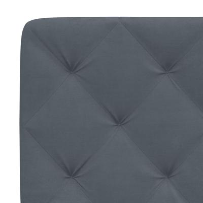 Bed met matras fluweel donkergrijs 120x200 cm - thumbnail