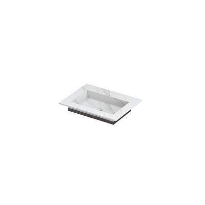 INK Post Wastafel Keramische Slab Envelop Bak Zonder Kraangat - 600x450x10 mm - Calacatta Mat
