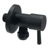 Wiesbaden Hoekstopkraan Riko Minimal 3/8x10 Inclusief Rozet Mat Zwart - thumbnail