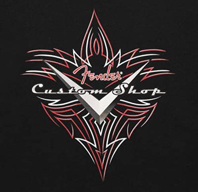 Fender Custom Shop Pinstripe T-Shirt Black L