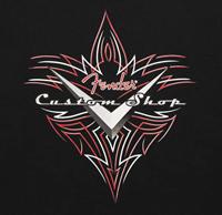 Fender Custom Shop Pinstripe T-Shirt Black L - thumbnail